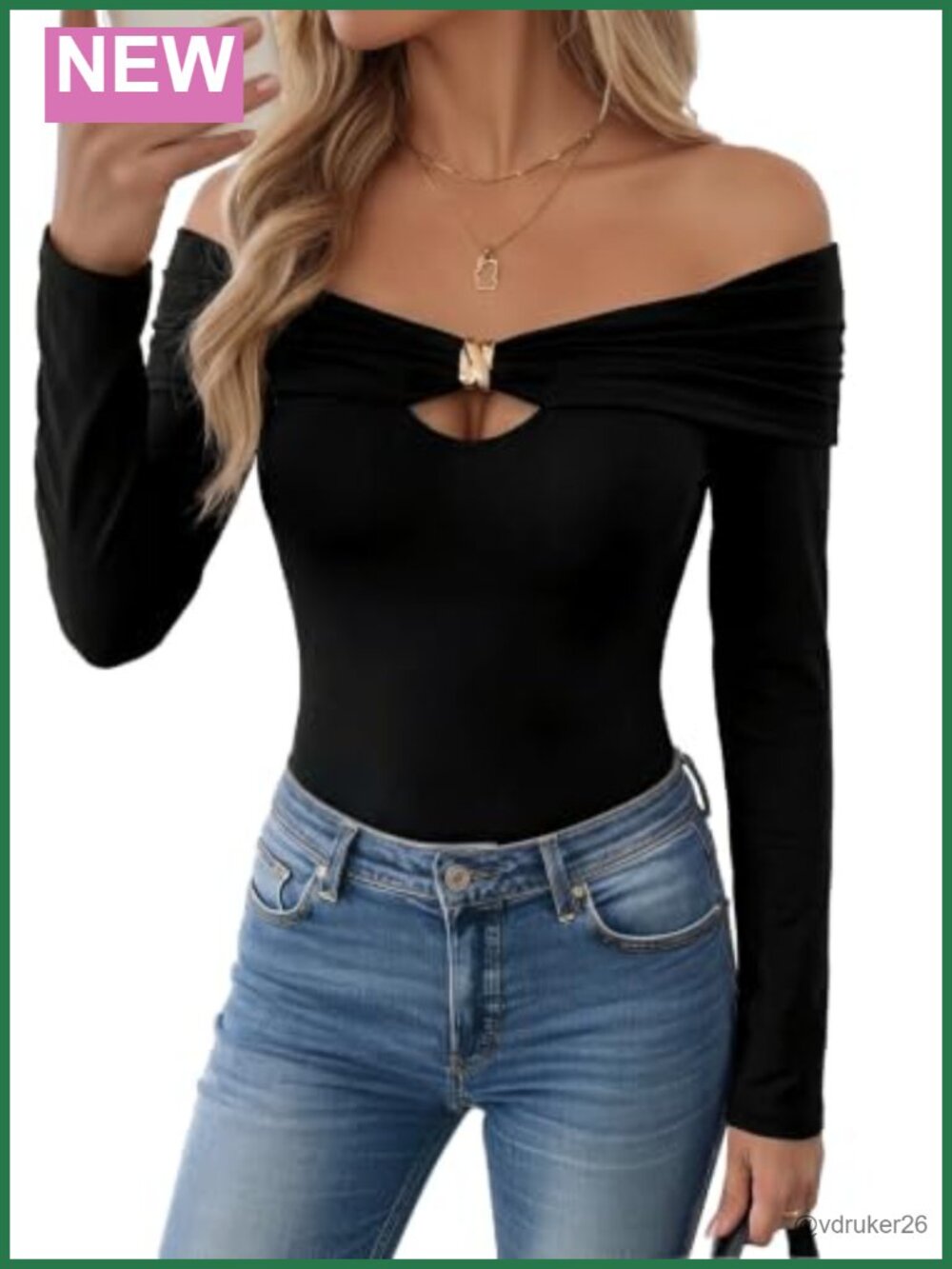 Off Shoulder Long Sleeve Twist Knot Top Going Out Party Shirt